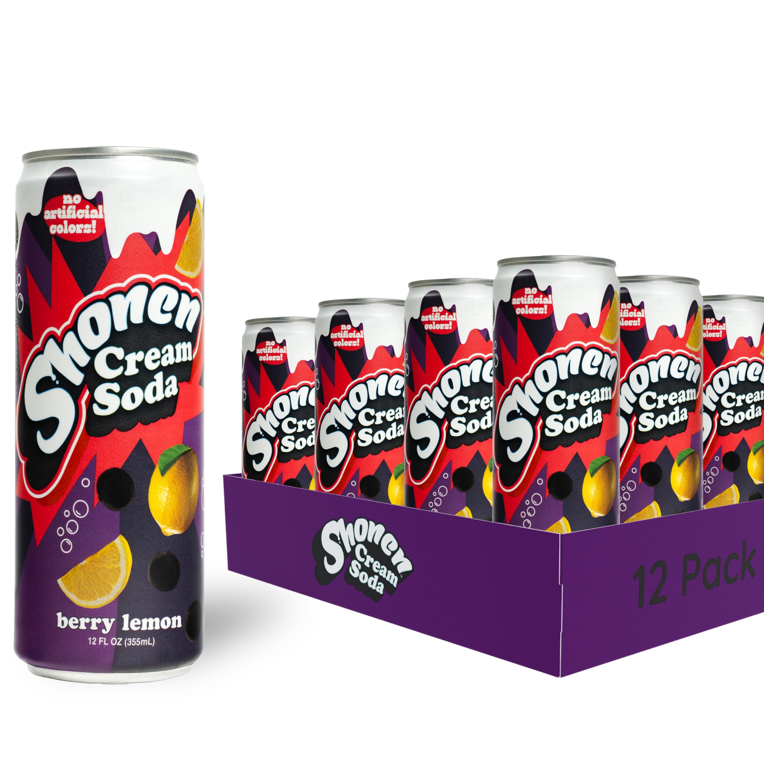 meron☆soda Amazon.com : Shonen Soda - Berry Lemon Cream | 12 Fl Oz Can | 12